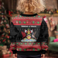 Trinidad And Tobago Christmas Kid Ugly Christmas Sweater Merry Xmas Coat Of Arms - Wonder Print Shop