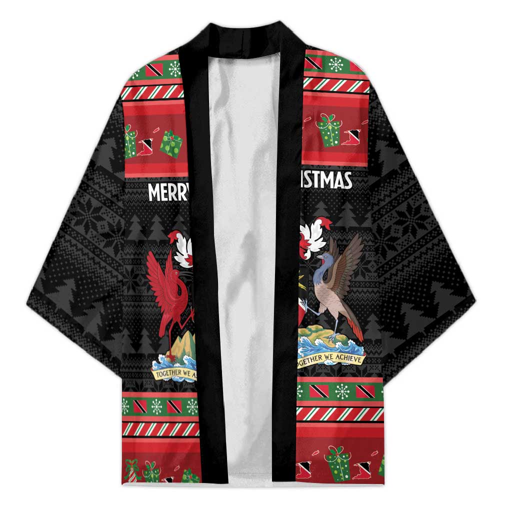 Trinidad And Tobago Christmas Kimono Merry Xmas Coat Of Arms - Wonder Print Shop