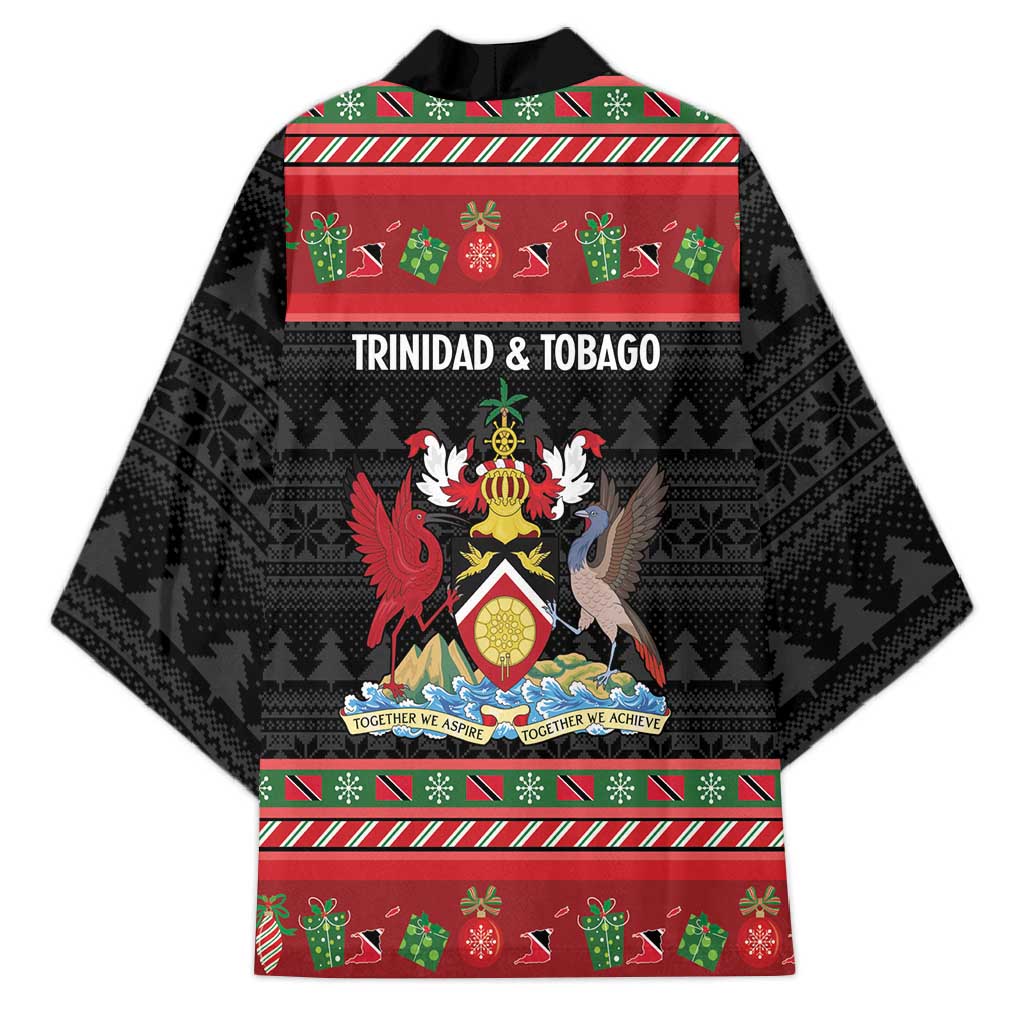 Trinidad And Tobago Christmas Kimono Merry Xmas Coat Of Arms - Wonder Print Shop