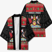 Trinidad And Tobago Christmas Kimono Merry Xmas Coat Of Arms - Wonder Print Shop