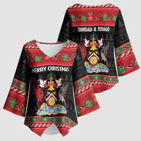 Trinidad And Tobago Christmas Kimono Sleeve Blouse Merry Xmas Coat Of Arms - Wonder Print Shop