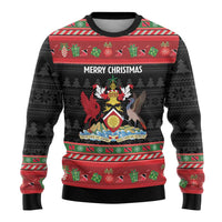 Trinidad And Tobago Christmas Ugly Christmas Sweater Merry Xmas Coat Of Arms - Wonder Print Shop