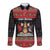 Trinidad And Tobago Christmas Long Sleeve Button Shirt Merry Xmas Coat Of Arms - Wonder Print Shop