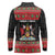 Trinidad And Tobago Christmas Long Sleeve Polo Shirt Merry Xmas Coat Of Arms - Wonder Print Shop