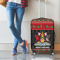 Trinidad And Tobago Christmas Luggage Cover Merry Xmas Coat Of Arms - Wonder Print Shop