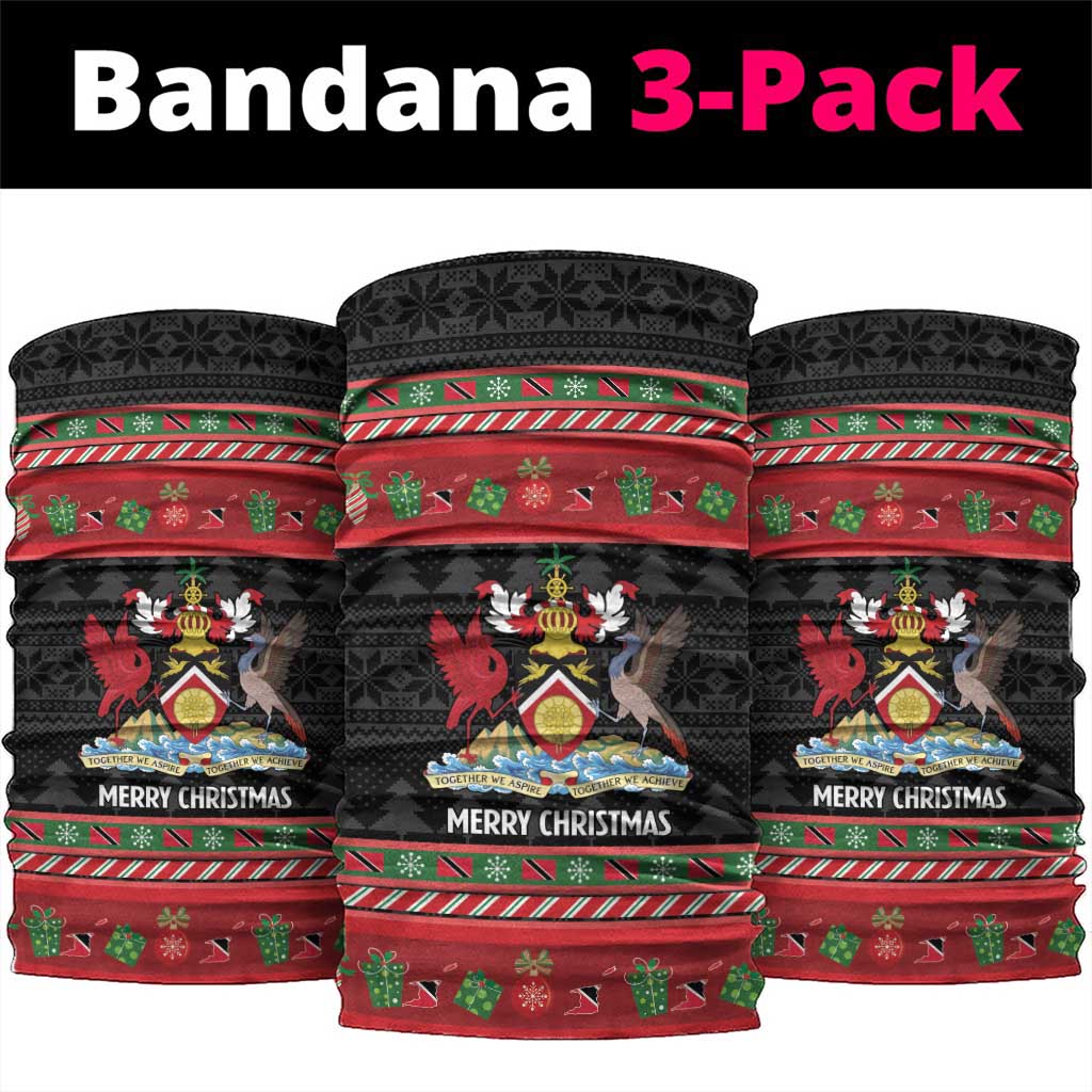 Trinidad And Tobago Christmas Neck Gaiter Merry Xmas Coat Of Arms - Wonder Print Shop