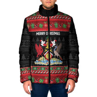 Trinidad And Tobago Christmas Padded Jacket Merry Xmas Coat Of Arms - Wonder Print Shop