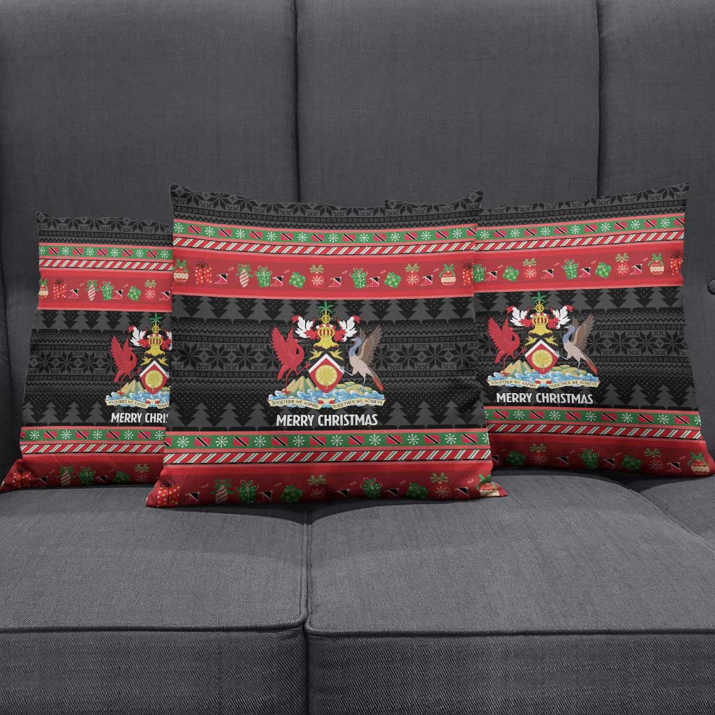 Trinidad And Tobago Christmas Pillow Cover Merry Xmas Coat Of Arms - Wonder Print Shop