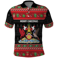 Trinidad And Tobago Christmas Polo Shirt Merry Xmas Coat Of Arms - Wonder Print Shop