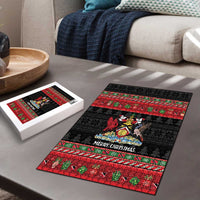 Trinidad And Tobago Christmas Puzzle Merry Xmas Coat Of Arms - Wonder Print Shop