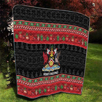 Trinidad And Tobago Christmas Quilt Merry Xmas Coat Of Arms - Wonder Print Shop
