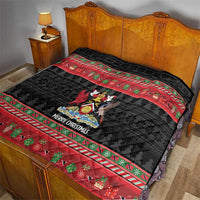Trinidad And Tobago Christmas Quilt Merry Xmas Coat Of Arms - Wonder Print Shop