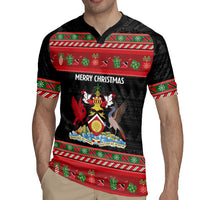 Trinidad And Tobago Christmas Rugby Jersey Merry Xmas Coat Of Arms - Wonder Print Shop