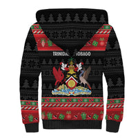 Trinidad And Tobago Christmas Sherpa Hoodie Merry Xmas Coat Of Arms - Wonder Print Shop