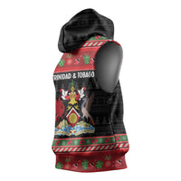 Trinidad And Tobago Christmas Sleeveless Hoodie Merry Xmas Coat Of Arms - Wonder Print Shop