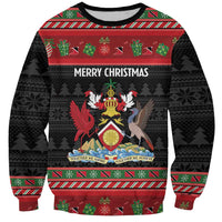 Trinidad And Tobago Christmas Sweatshirt Merry Xmas Coat Of Arms - Wonder Print Shop