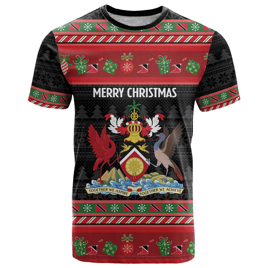 Trinidad And Tobago Christmas T Shirt Merry Xmas Coat Of Arms - Wonder Print Shop