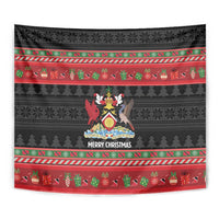 Trinidad And Tobago Christmas Tapestry Merry Xmas Coat Of Arms - Wonder Print Shop