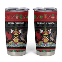 Trinidad And Tobago Christmas Tumbler Cup Merry Xmas Coat Of Arms - Wonder Print Shop