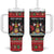 Trinidad And Tobago Christmas Tumbler With Handle Merry Xmas Coat Of Arms - Wonder Print Shop