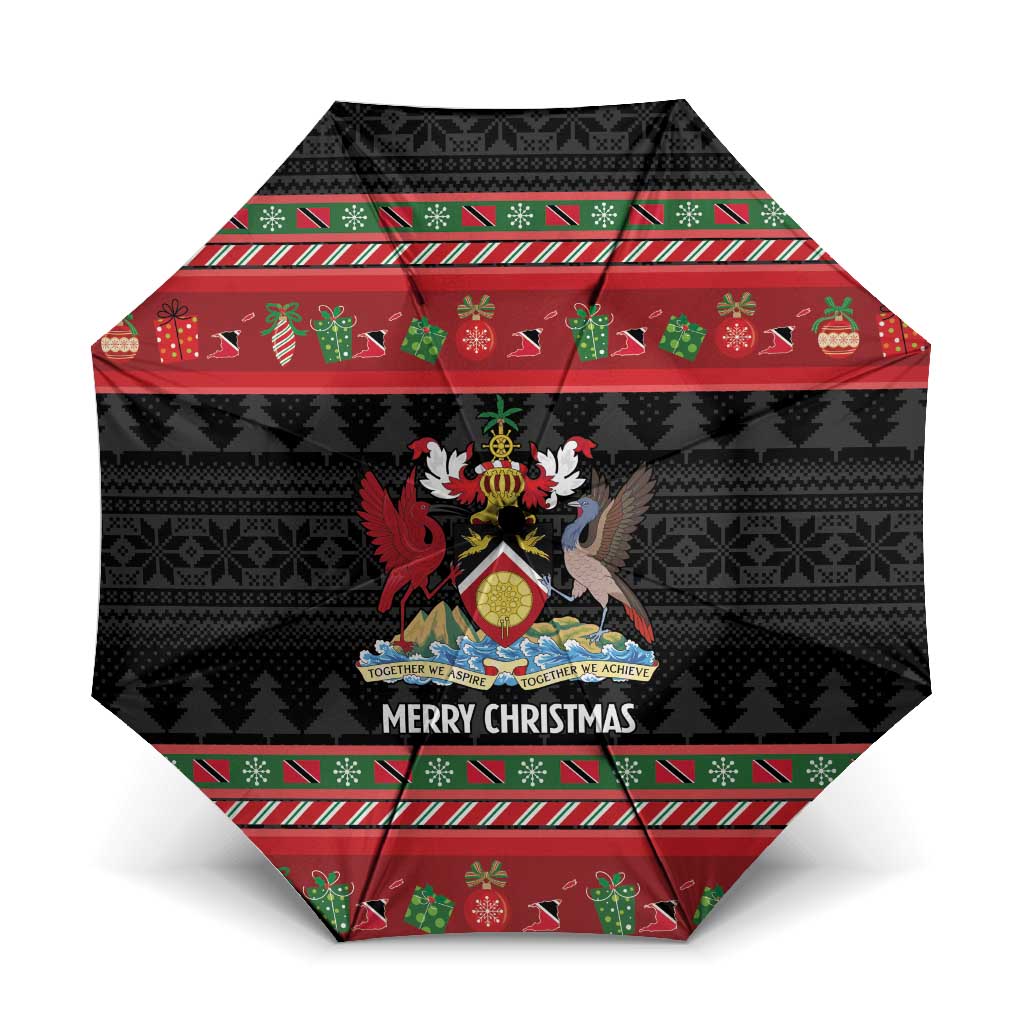 Trinidad And Tobago Christmas Umbrella Merry Xmas Coat Of Arms - Wonder Print Shop