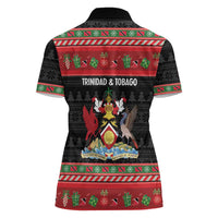 Trinidad And Tobago Christmas Women Polo Shirt Merry Xmas Coat Of Arms - Wonder Print Shop