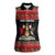 Trinidad And Tobago Christmas Women Sleeveless Polo Shirt Merry Xmas Coat Of Arms - Wonder Print Shop