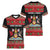 Trinidad And Tobago Christmas Women V-Neck T-Shirt Merry Xmas Coat Of Arms - Wonder Print Shop