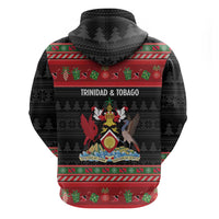 Trinidad And Tobago Christmas Zip Hoodie Merry Xmas Coat Of Arms - Wonder Print Shop