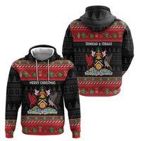 Trinidad And Tobago Christmas Zip Hoodie Merry Xmas Coat Of Arms - Wonder Print Shop