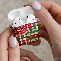 St Kitts & Nevis Cricket Christmas AirPods Case Merry Xmas Patriots - Wonder Print Shop