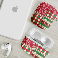 St Kitts & Nevis Cricket Christmas AirPods Case Merry Xmas Patriots - Wonder Print Shop