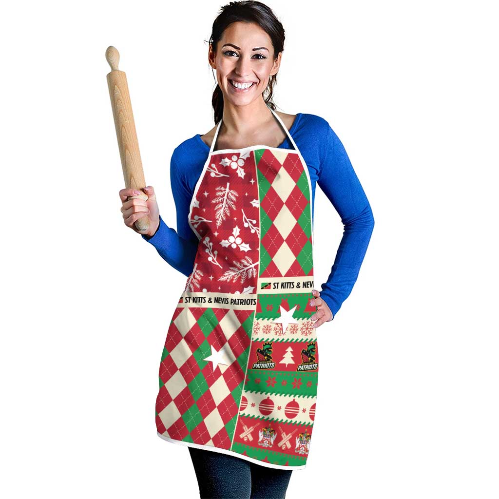 St Kitts & Nevis Cricket Christmas Apron Merry Xmas Patriots - Wonder Print Shop
