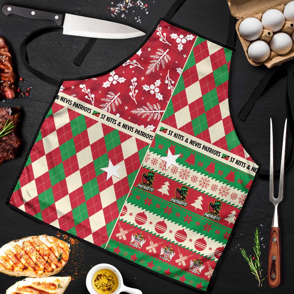 St Kitts & Nevis Cricket Christmas Apron Merry Xmas Patriots - Wonder Print Shop