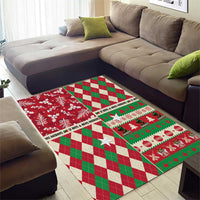 St Kitts & Nevis Cricket Christmas Area Rug Merry Xmas Patriots - Wonder Print Shop