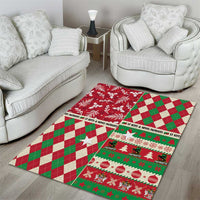 St Kitts & Nevis Cricket Christmas Area Rug Merry Xmas Patriots - Wonder Print Shop