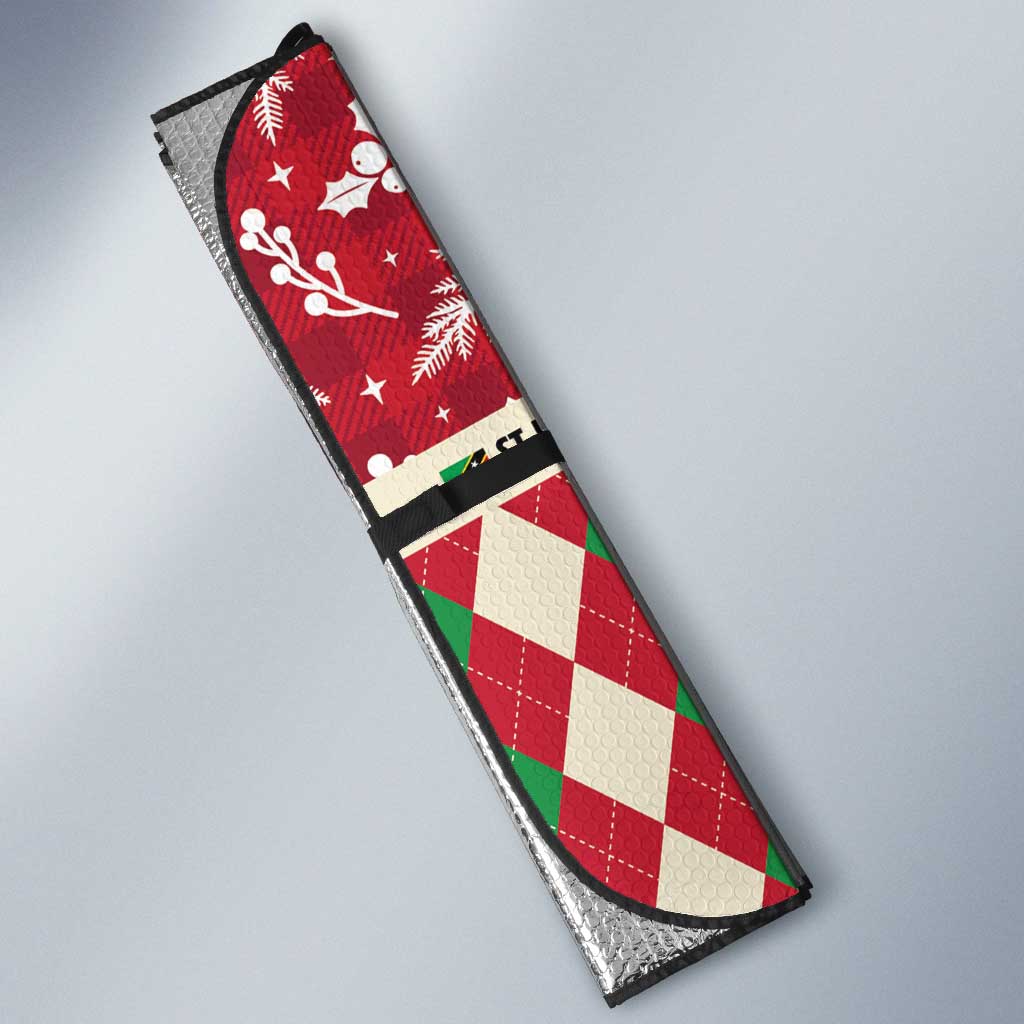 St Kitts & Nevis Cricket Christmas Auto Sun Shade Merry Xmas Patriots - Wonder Print Shop