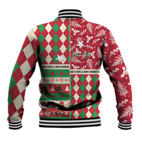 Personalized St Kitts & Nevis Cricket Christmas Baseball Jacket Merry Xmas Patriots - Wonder Print Shop