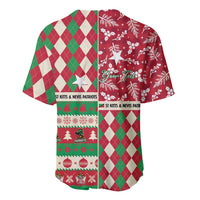 Personalized St Kitts & Nevis Cricket Christmas Baseball Jersey Merry Xmas Patriots - Wonder Print Shop