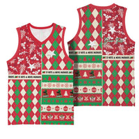 Personalized St Kitts & Nevis Cricket Christmas Basketball Jersey Merry Xmas Patriots - Wonder Print Shop