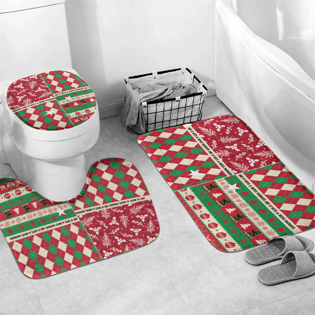 St Kitts & Nevis Cricket Christmas Bathroom Set Merry Xmas Patriots - Wonder Print Shop