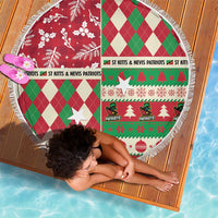 St Kitts & Nevis Cricket Christmas Beach Blanket Merry Xmas Patriots - Wonder Print Shop