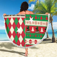 St Kitts & Nevis Cricket Christmas Beach Blanket Merry Xmas Patriots - Wonder Print Shop