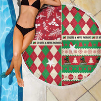 St Kitts & Nevis Cricket Christmas Beach Blanket Merry Xmas Patriots - Wonder Print Shop