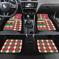 Personalized St Kitts & Nevis Cricket Christmas Car Mats Merry Xmas Patriots - Wonder Print Shop