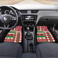 Personalized St Kitts & Nevis Cricket Christmas Car Mats Merry Xmas Patriots - Wonder Print Shop
