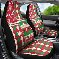 St Kitts & Nevis Cricket Christmas Car Seat Cover Merry Xmas Patriots - Wonder Print Shop