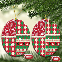 Personalized St Kitts and Nevis Cricket Christmas Ceramic Ornament Merry Xmas Patriots - Wonder Print Shop