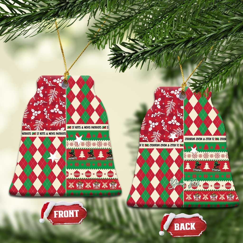 Personalized St Kitts and Nevis Cricket Christmas Ceramic Ornament Merry Xmas Patriots - Wonder Print Shop