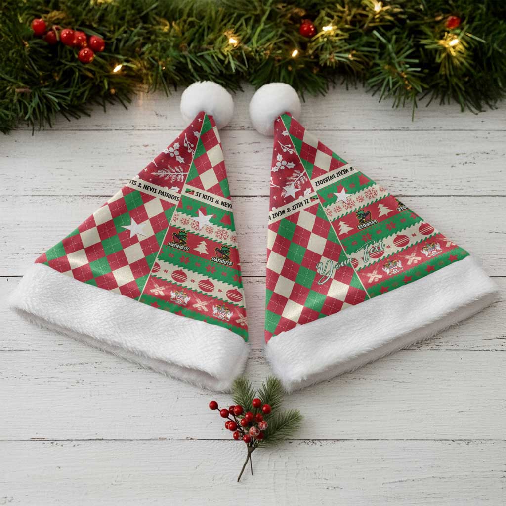 Personalized St Kitts and Nevis Cricket Christmas Santa Hat Merry Xmas Patriots - Wonder Print Shop